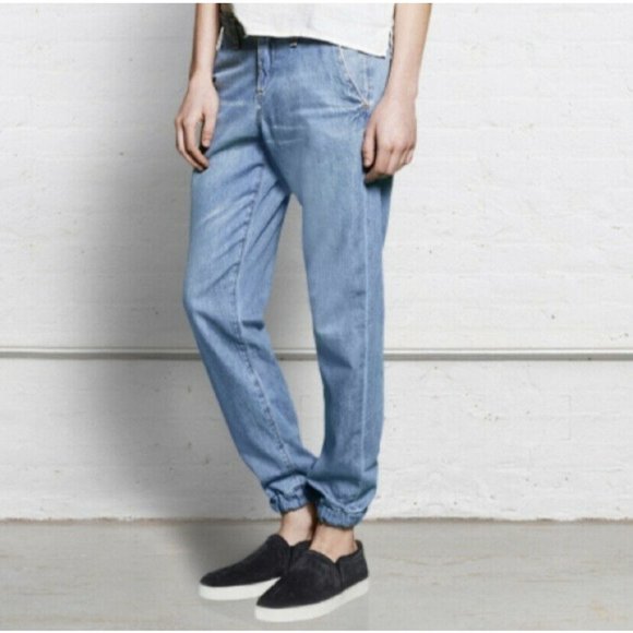 RAG & BONE Pajama Jogger Jeans DRAKES Medium Wash - Picture 3 of 12